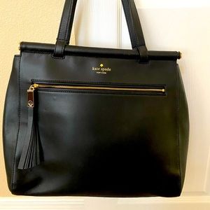 Kate Spade black leather tote